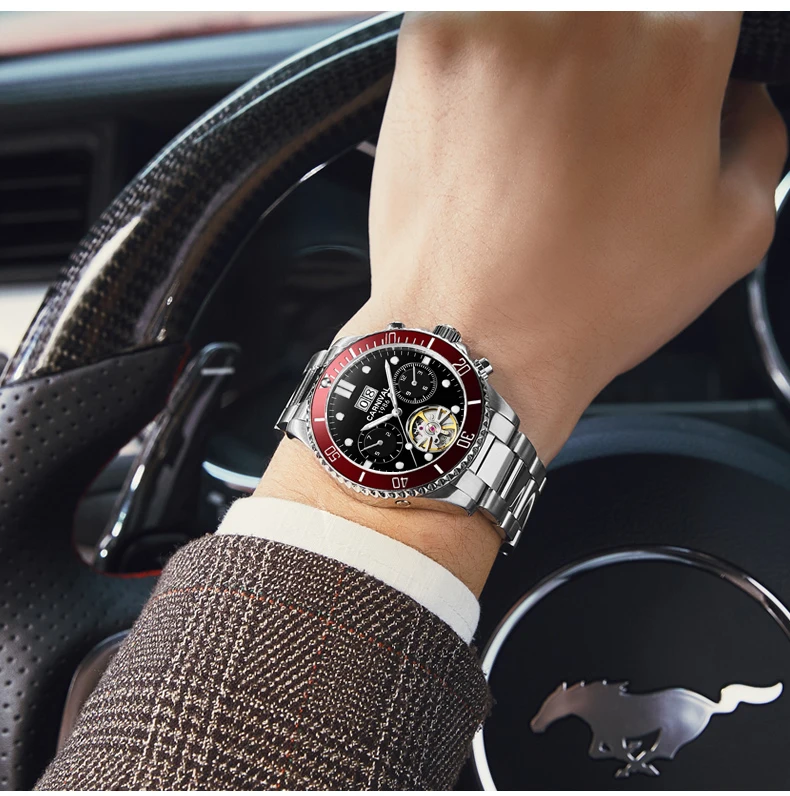 Tourbillon автоматические механические часы мужские роскошные брендовые карнавальные мужские s часы мужские светящиеся водонепроницаемые спортивные часы наручные часы