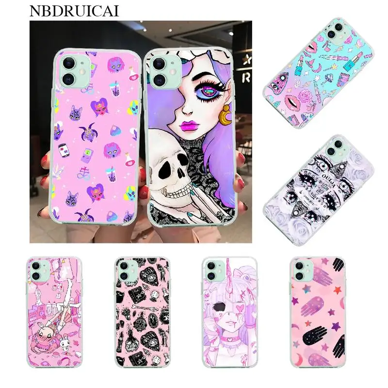 Мягкий черный чехол для телефона NBDRUICAI Girly Pastel Witch Goth из ТПУ iPhone 11 pro XS MAX 8 7 6 6S Plus X 5S SE