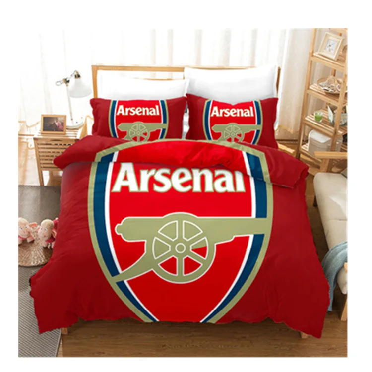 Football Team Pattern Bedding Set Hot Selling Foreign Trade Home Textile Quilt Cover Two-piece Set Comforter Bedding Sets