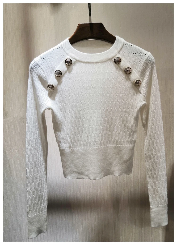 10.30 Autumn Winter High waist crop sweaters women slim long sleeve short pullover O-neck wool knitted base shirt tops