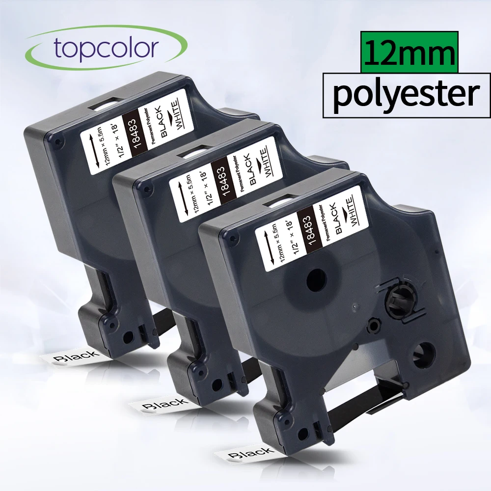 Topcolor 3PK 12mm Label Tape 18483 