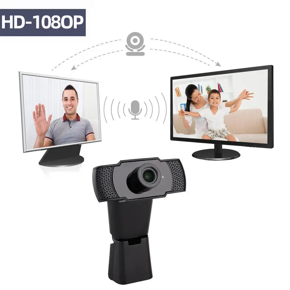 

In Stock USB Web Camera HD 1080P Webcam Mini Computer Pc WebCamera Rotatable Camera for Live Broadcast Video Conference Work