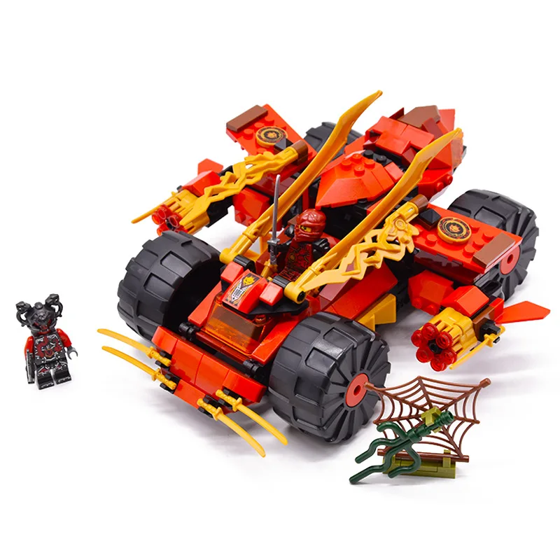 

413pcs Legoings Ninjagoed Ninja Kai War Chariot Building Block Assembly Block Brick Toys With Mini Action Figures Kid Party Gift