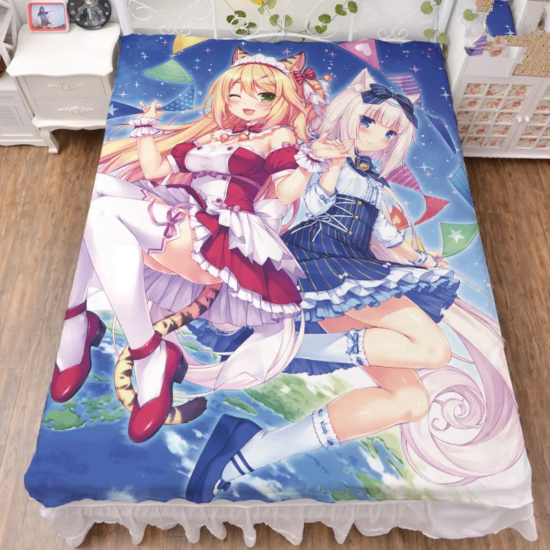 August обновление аниме NEKOPARA chocolat ванильное кокосовое сексуальное одеяло для девочек летнее одеяло и простыня из молочного волокна 150x200 см - Цвет: 6