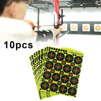 

10PCS 5cm/2in Diameter Shooting Target Paper Enhance Florescent Paper Target For Hunting Archery Arrow Training Shoot Accessorie
