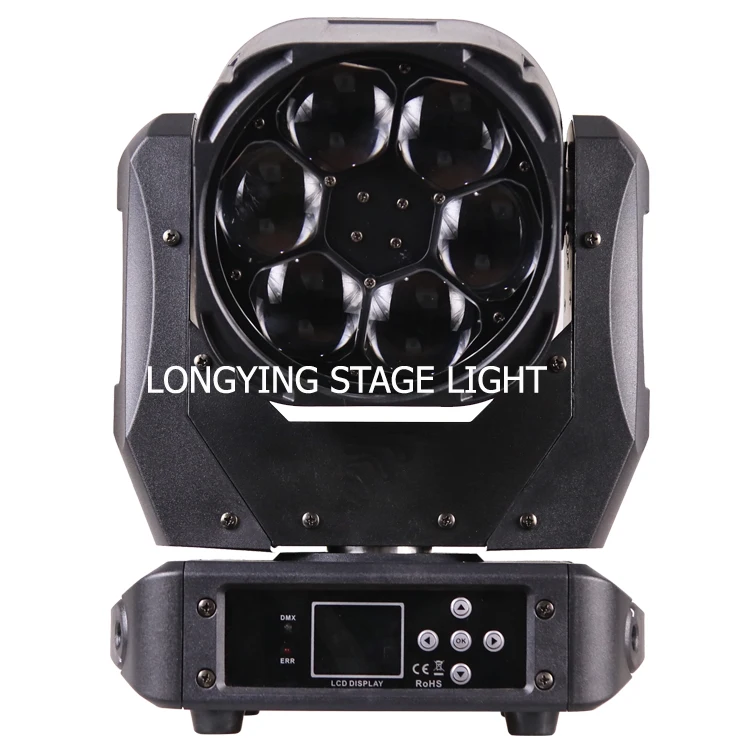 Free Shipping 2pcs/lot 2IN1 Flightcase Pack 250W Led Mini Bee Eyes Moving Beam 6x40W RGBW 4IN1 Zoom Light 0-40 Degree Adjustable