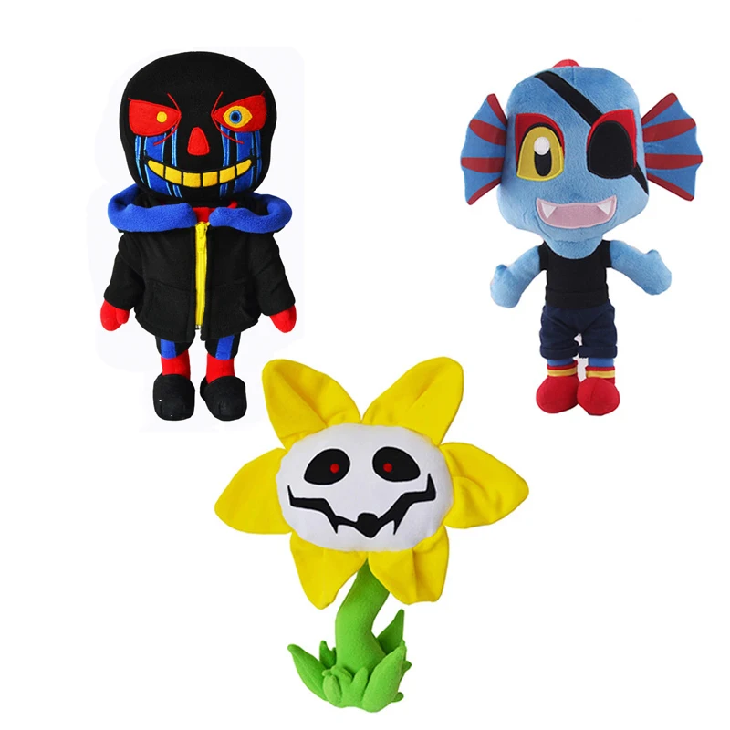 Мультфильм Undertale плюшевые куклы без черный зомби мягкая игрушка подсолнечника