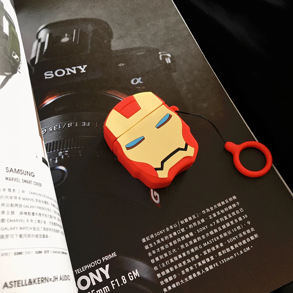 LinXiang Marvel супергерой Тони Старк Железный человек Bluetooth наушники крышка силиконовый защитный чехол для Apple Airpods 1 2