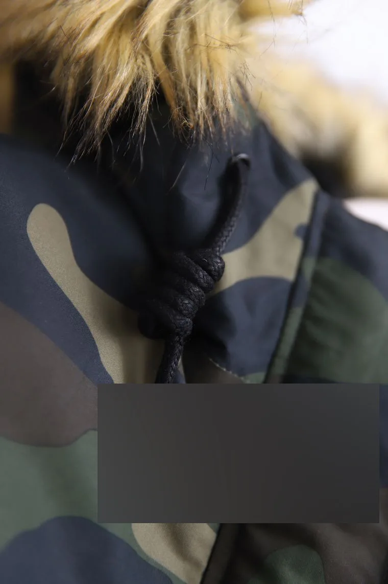 Aa129 повседневная одежда со съемным плечом и капюшоном на молнии, камуфляжная хлопковая стеганая одежда