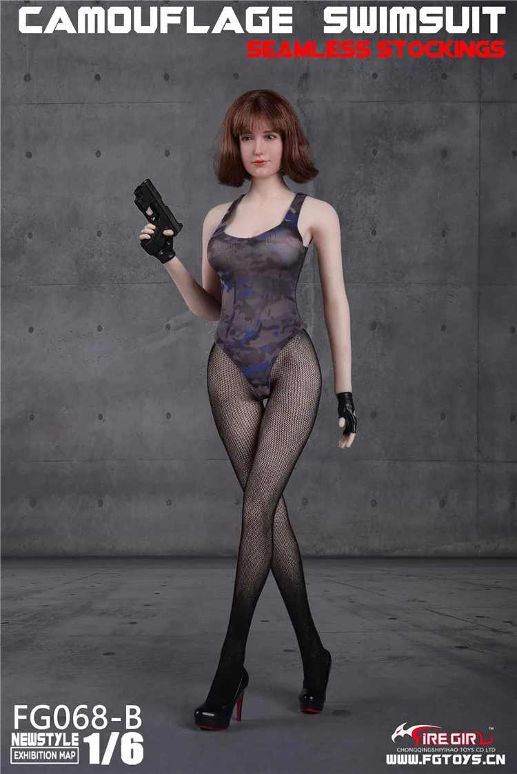 Fire Girl игрушки FG068 A/B/C 1/6 Камуфляж Купальник бесшовные чулки Набор для 12 дюймов Phicen Tbleague Jiaoudoll Фигурка DIY