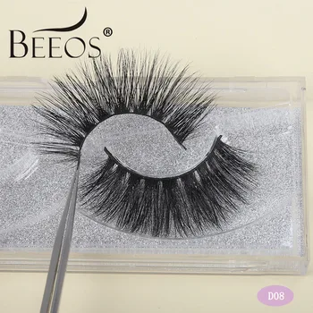 

Beeos Wholesale 3D Mink False Eyelashes D style 10/30/50 Pairs Cruelty-free Natural Soft Eye lashes Make Up Eyelash Extension