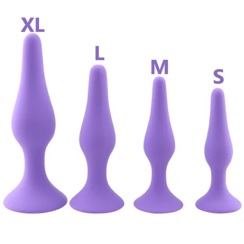 Anal Sex Toys for Men Women Black Anal Butt Plug for Beginner Erotic Toys Silicone Adult Products Prostate Massager 5