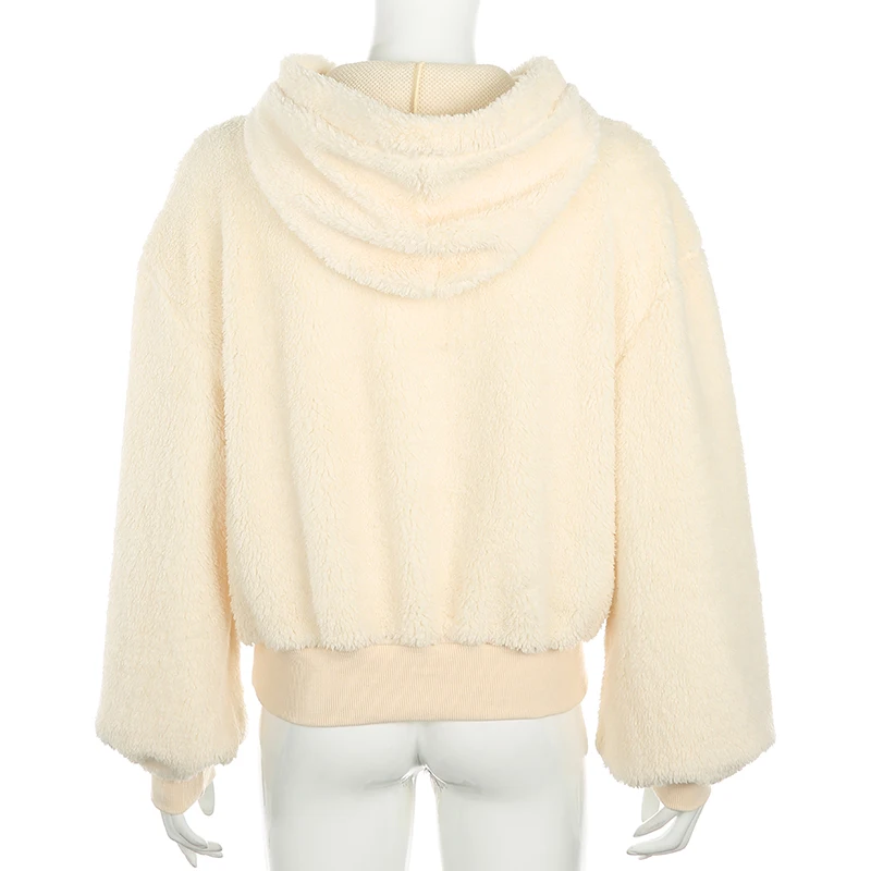 Rockmore Furry Warm Hoodies Women Sweatshirt Plus Size Womens Hooded Hoodies Harajuku Sweatshirts S