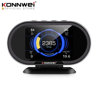 

Automobile HUD On-board Computer Car Digital Display Speed Fuel Consumption Temperature Gauge Overspeed Warning OBD2 Scanner
