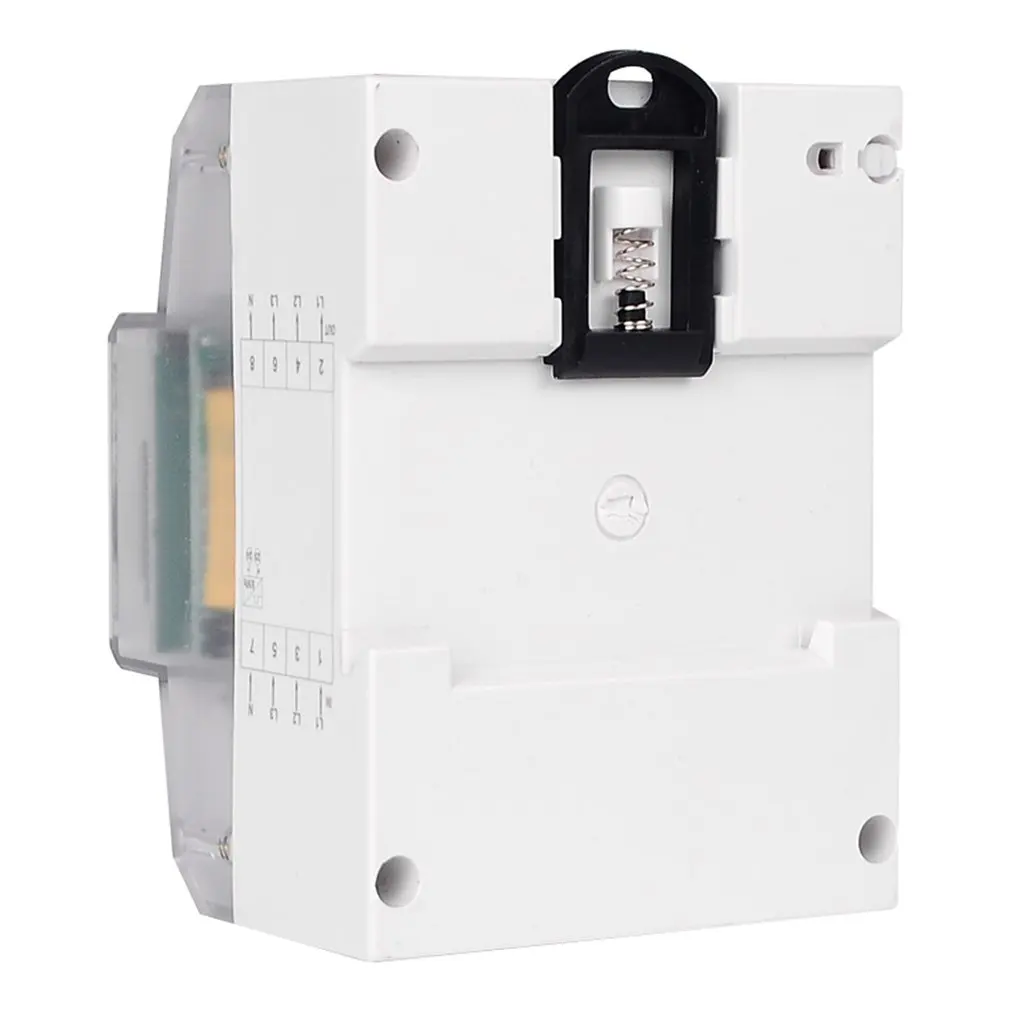 SINOTIMER Din Rail 380V 3 Phase 4P 4 Wire Electronic Watt Power Energy Meter LCD Backlight Display with Transparent Cover