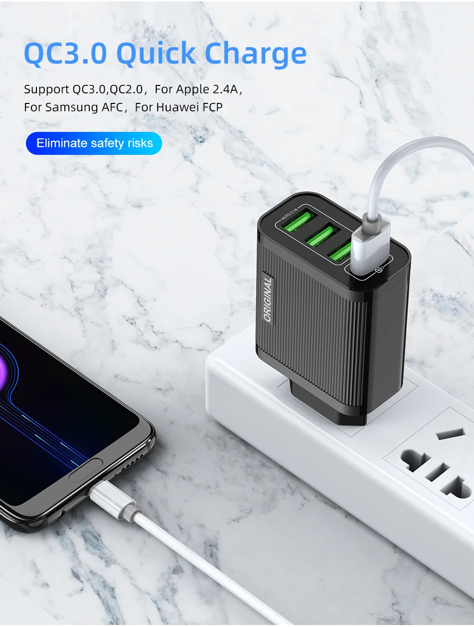 USLION быстрое зарядное устройство 3A 4 USB для iPhone 11 Pro Max samsung Xiaomi huawei Max универсальное USB ЗУ для мобильного телефона Быстрая зарядка