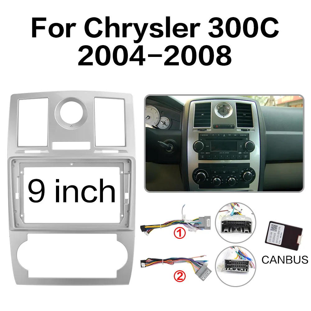 Автомобильная аудиорамка для 2005 2007 2004 2006 2008 CHRYSLER 300C 9 дюймовый 2DIN автомобильный