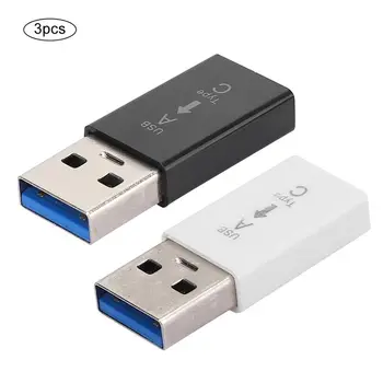 

3Pcs USB3.0 Male to Type-C Female Adapter Connector Universal Electronic Converter Adapter