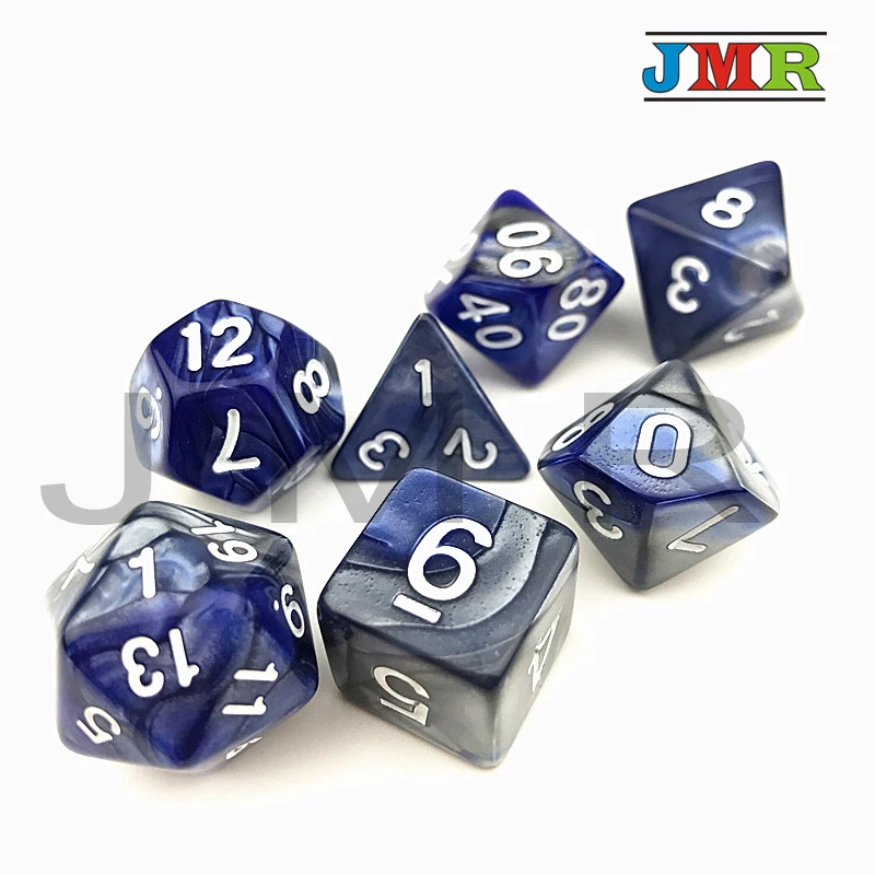 Темно-синий X серый цвет с большим количеством игральных игр для Dnd различные