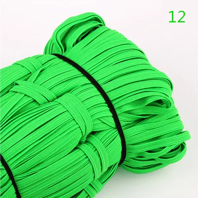 100Y 6 мм красочные плоские эластичные ленты высокая эластичная канатная Резиновая лента спандекс лента швейная отделка пояс-ремень аксессуары для одежды