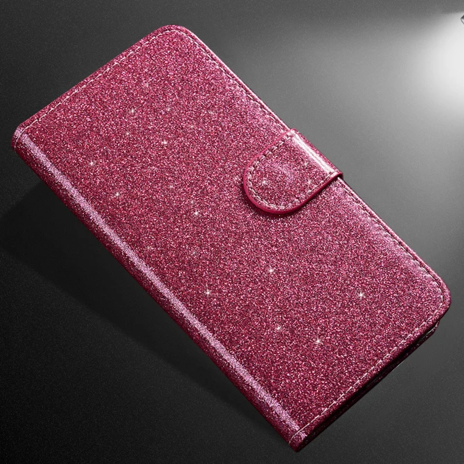 Rose red Роскошный модный, с украшениями в виде бриллиантов блестящий для zte Blade A7 L8 A3 A5 чехол для zte Nubia Z17 mini miniS кожаный чехол для мобильного телефона - Цвет: Rose red