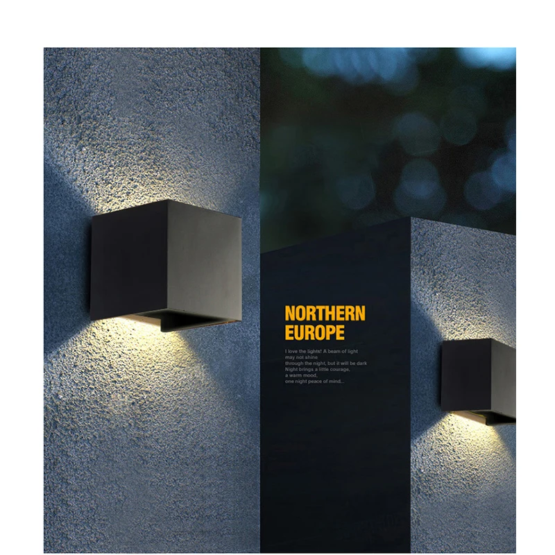 

Geovancy Aluminum AC85-265 6W garden light waterproof vintage wall lamp industrial