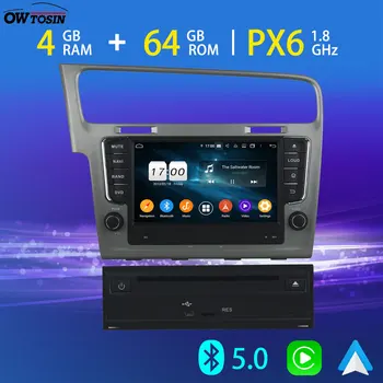 

8'' PX6 4G+64G Car Multimedia Player For VW Volkswagen Golf 7 GPS Navigation Bluetooth 5.0 Tethering 4G LTE Carplay Android Auto