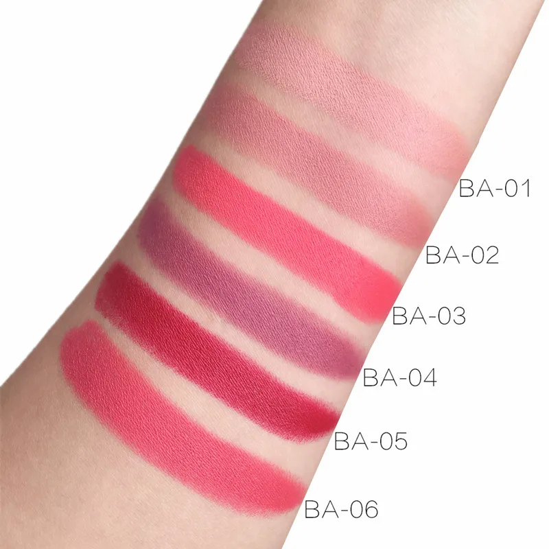 6 Color Lipstick Matte Pumpkin Earthy Color Red Waterproof Moisture Not Remove Lip Makeup