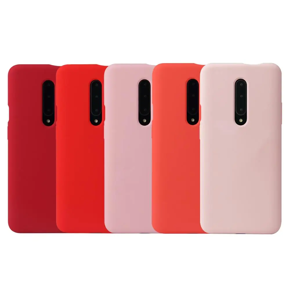

Soft rubber solid color phone case for Oneplus 7T 5 5T 6T 7 Pro for original liquid silicone case for One Plus 6 6T 7 Pro Capa