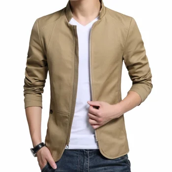 

Mens Coat Stand Collar Jacket Jackets Casual Business Slim Fit Cotton Blend Fashion E20