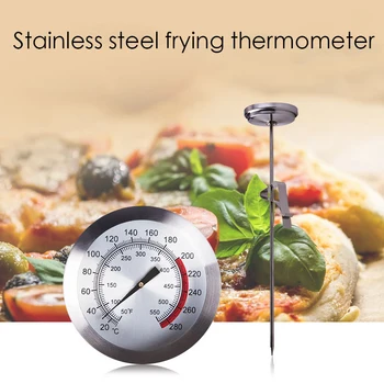 

Multifunctional Cooking Thermometer With Probe Mechanical Meat Thermometer Stainless Steel Deep Fry Thermometer With Clip