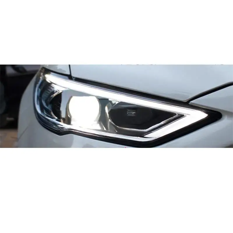 Наружные Drl дневные ходовые огни Luces Para Авто Стайлинг боковой указатель поворота светодиодные фары автомобиля фары в сборе 17 для Ford Mondeo