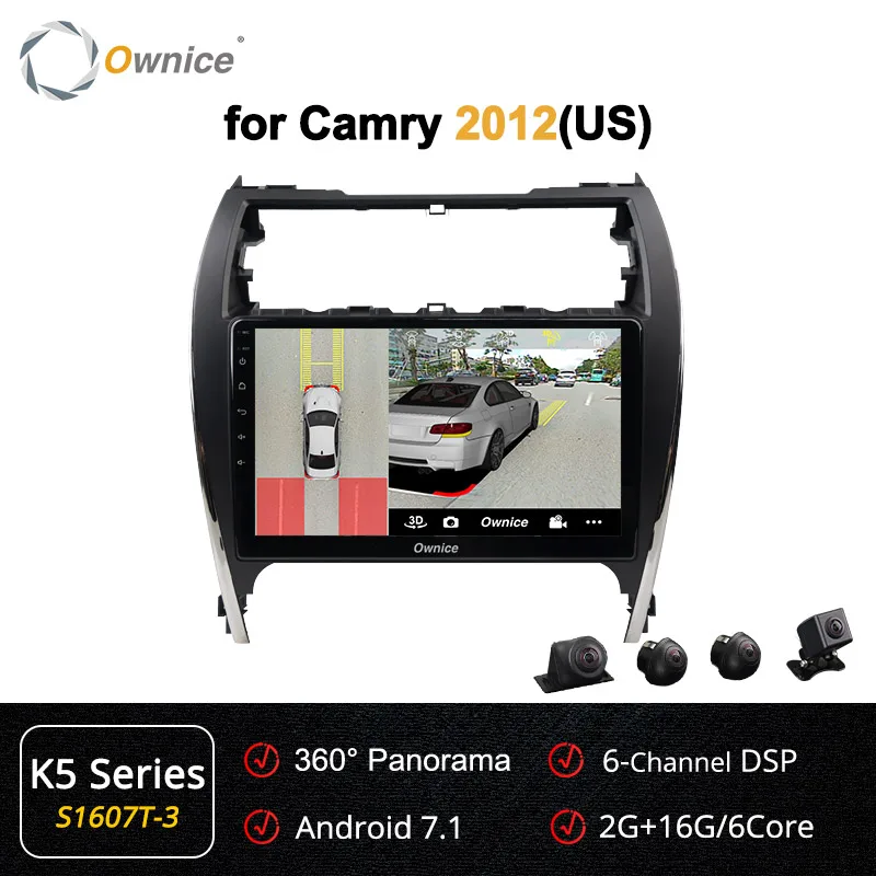 Ownice K1 K2 2 Din 8 Core Android 8,1 автомобилей Радио Авто gps навигации для Camry v40 v50 v55 2007- Штатная Автомобильная стерео система - Цвет: S1607-3 K5