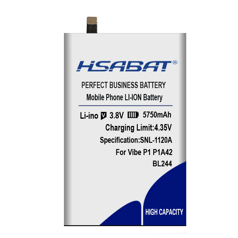HSABAT BL244 5750 мА/ч, Батарея для lenovo Vibe P1 P1A42 P1C58 P1C72