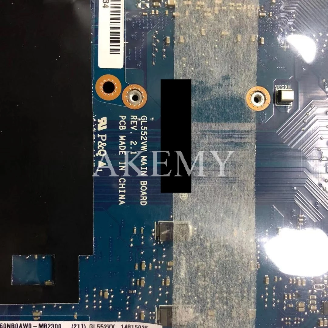 GL552VX материнская плата для ноутбука ASUS ROG ZX50V GL552V GL552VX Материнская плата ноутбука GL552VW REV 2,1 Материнская плата I7-6700HQ GTX950M 40-контактный