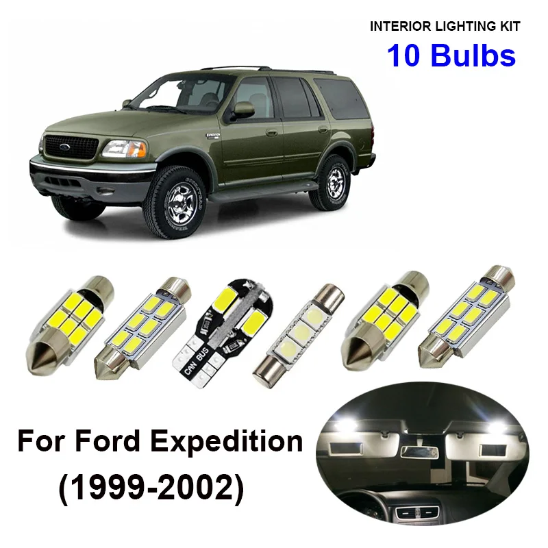 10 шт. белые лампы для багажника Ford 1999 2002|Сигнальная лампа| |
