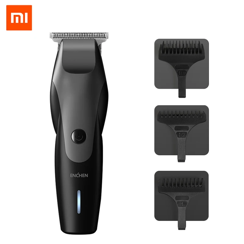XIAOMI ENCHEN Hummingbird электрическая машинка для стрижки волос USB портотивная Зарядка для бритвы Триммер для волос с 3 волосами 10 Вт низкий уровень шума триммер для волос для мужчин