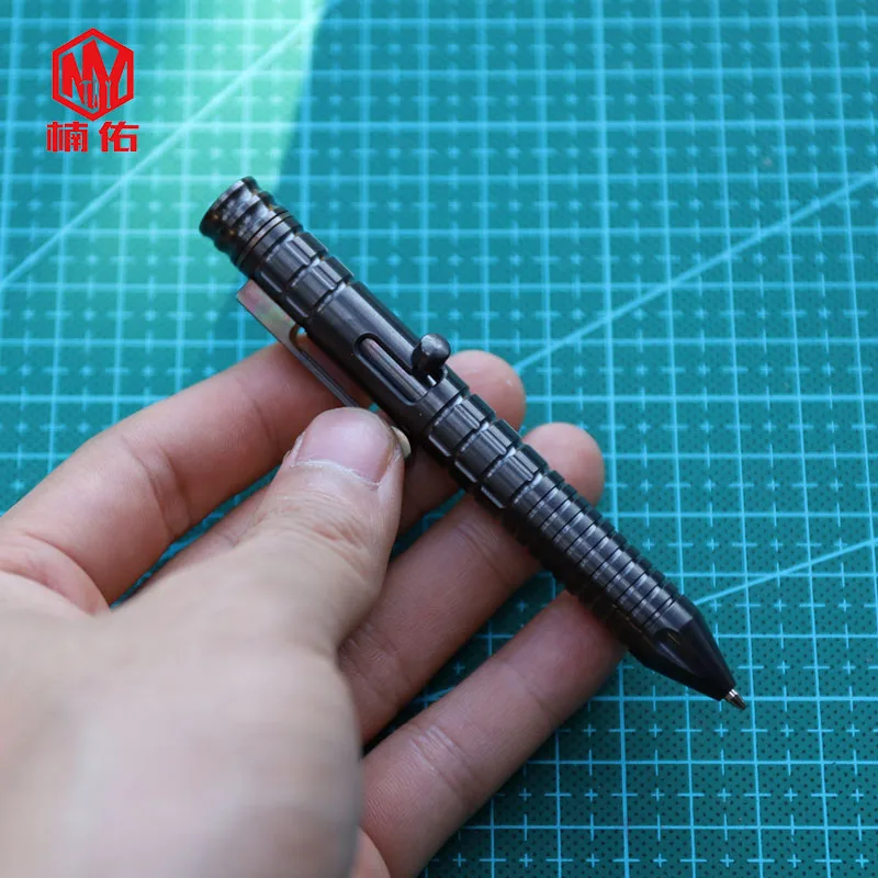

1PC Damascus Tactical Pen Gun Bolt Self-defense Defense Pen Titanium Zirconium Alloy Bolt Spring Press Signature Writing Pen