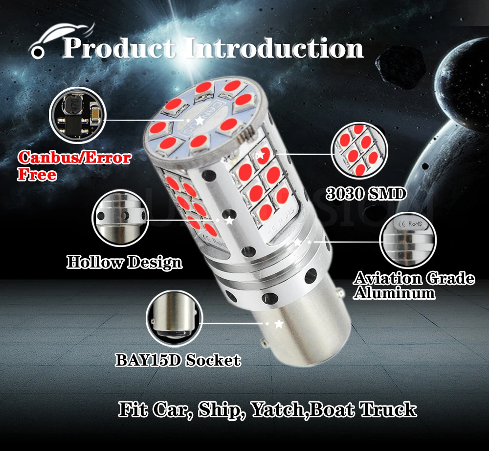2x сигнал нет Hyper Flash 32smd 3030 двойной луч 1157 BAY15D 10-30 в Canbus Авто стоп резервного копирования задний фонарь светодиодная для парковки машины лампа