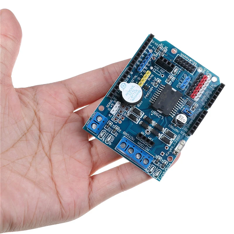 L298P PWM Speed Controller Dual High-Power H-bridge Driver , L298P Motor Shield Board, Bluetooth Interface