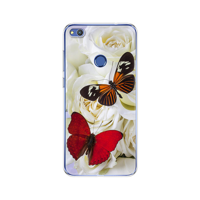 phone case for huawei honor 8 lite soft tpu silicon back cover 360 full for honor 8 liteprotective printing clear coque