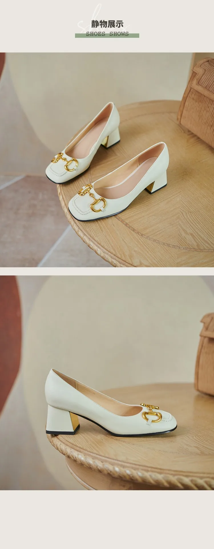 The New Summer Edition Of 2021 Women's Pure Color High-Heeled Shoes With Horseback Buckle Casual Fashion And All-Match Women's s