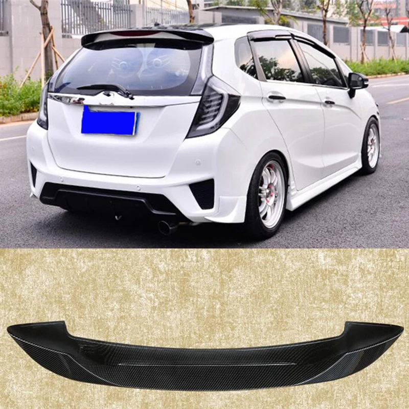 

For OLD Honda Fit Jazz Roof Accessories Spoiler GK5 ABS Plastic Car Trunk Boot Rear Lip Tail Wing Body Kit 2014-2019 Year