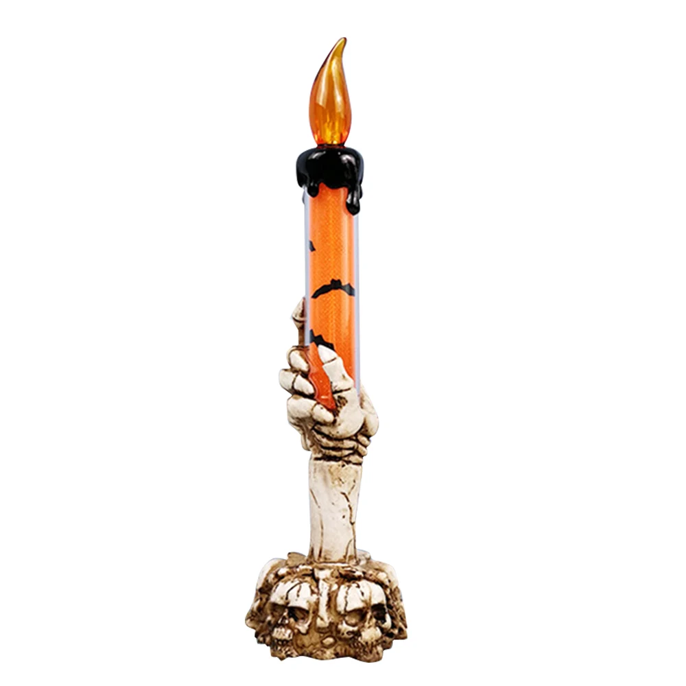 

Halloween Candlesticks Holders Hand Ghost Candle Skeleton Electronic Flameless Candle LED Light Candlesticks for Halloween decor