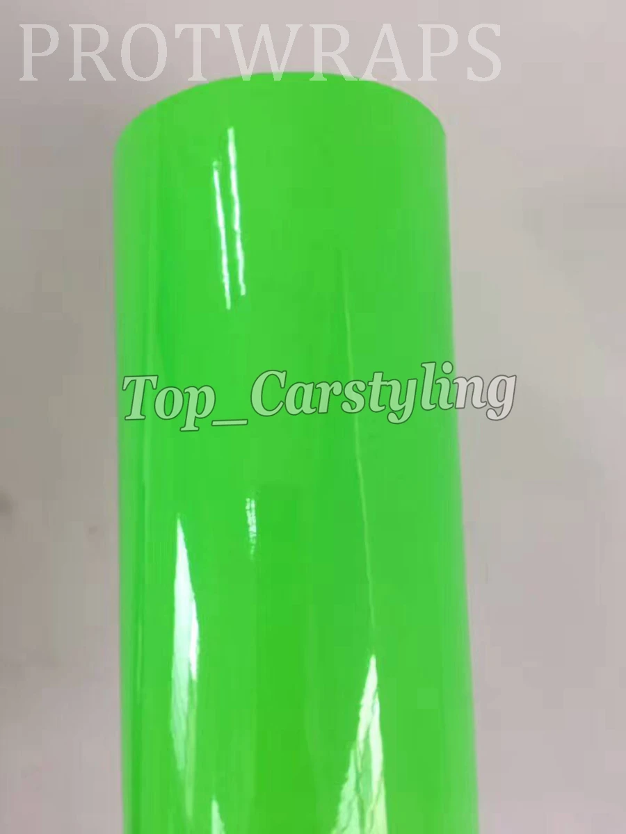green fluorescent vinyl sticker car wrap styling  (1)
