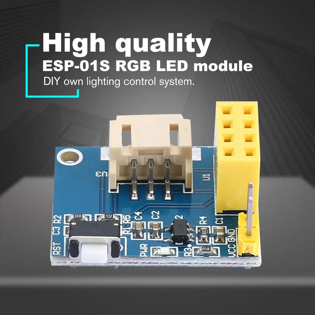 ESP8266 ESP-01 ESP-01S WS2812 RGB светодиодный контроллер модуль для IDE WS2812 световое кольцо смарт электронный DIY