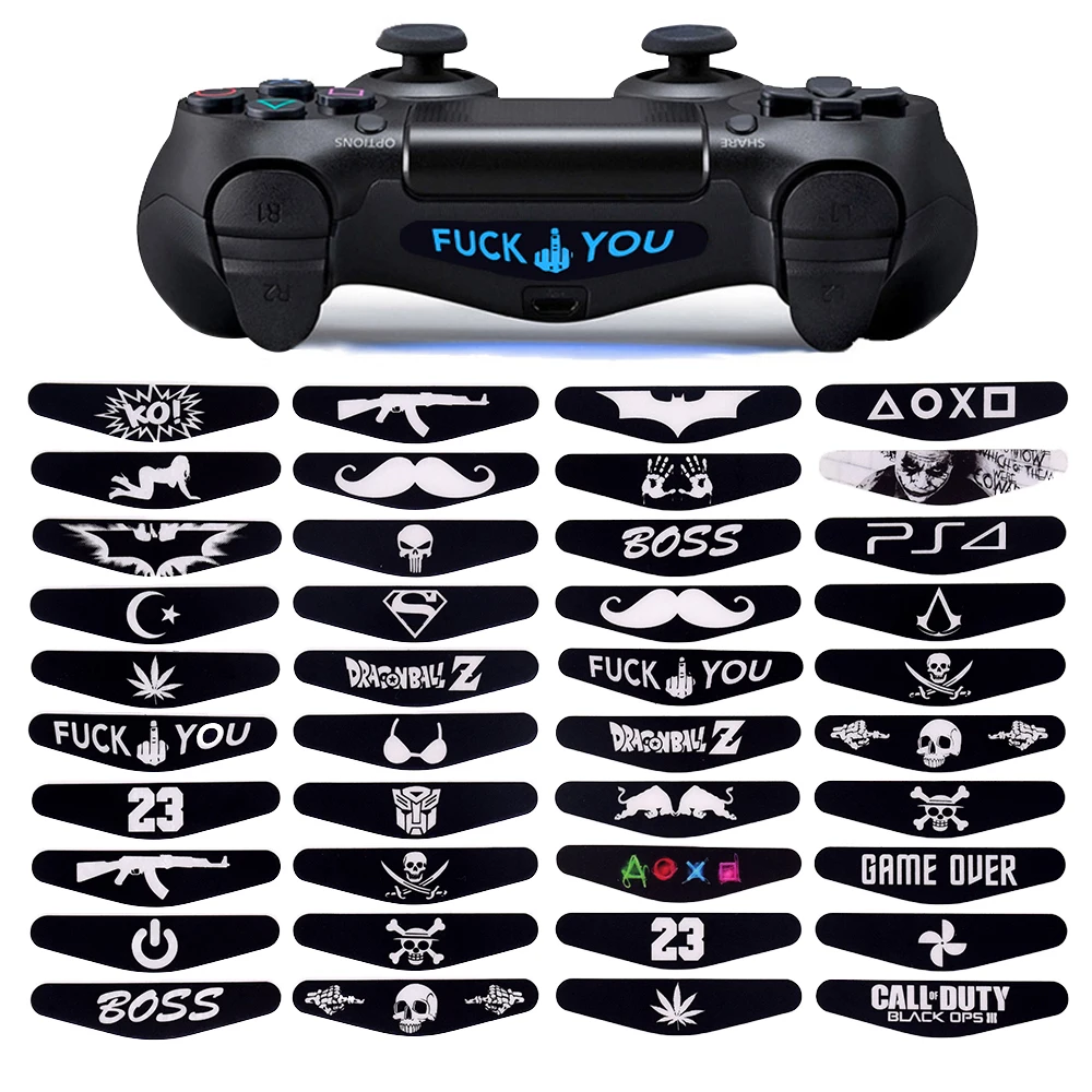 

40 Pcs/lot Custom PS4 Gamepad LED Light Bar Sticker For PlayStation 4 Controller Light Bar Decals PS4 Pro Slim Sticker Cover