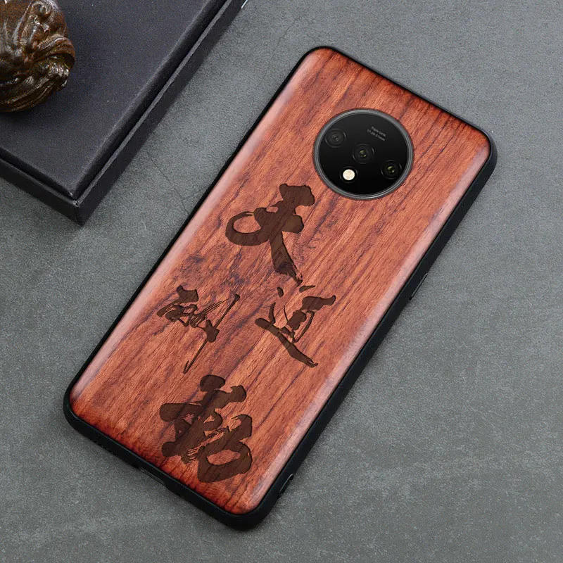 color 9 Чехол для Oneplus 7 t, чехол Boogic из натурального дерева, чехол для Oneplus 7T Pro, палисандр, ТПУ, ударопрочный чехол для телефона One plus 7 T, чехол - Цвет: color 9