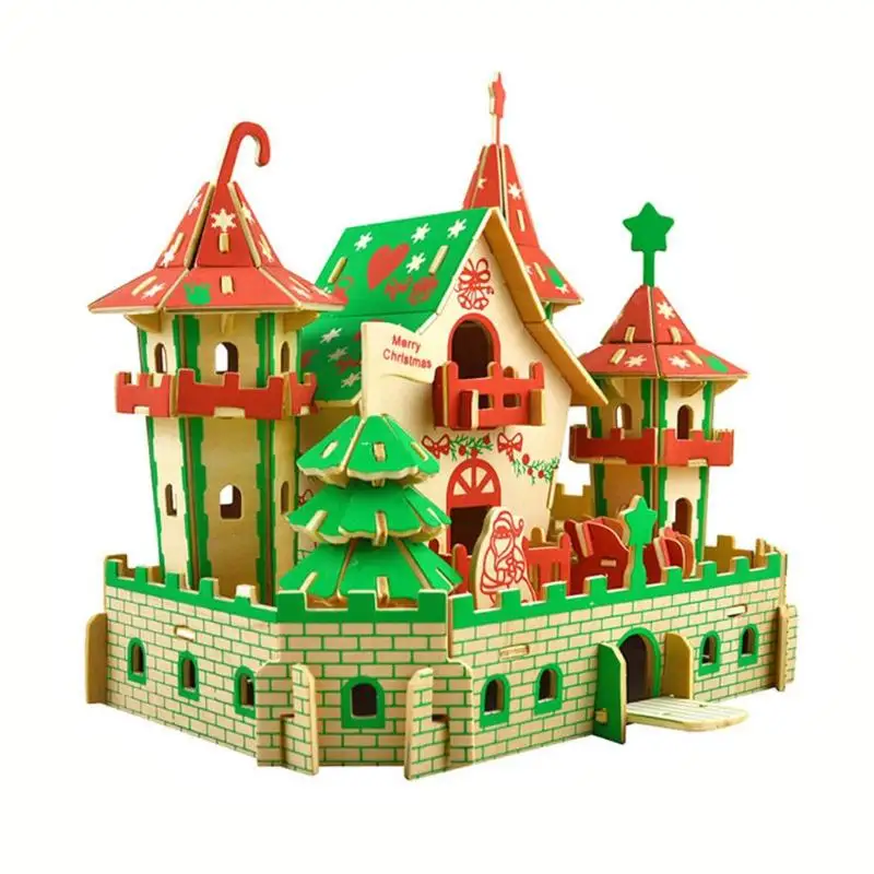 Рождественские подарки Diy игрушка кукольный дом миниатюрная деревянная головоломка кукольный домик Каса де Бонек детский подарок на день рождения игрушки время праздника