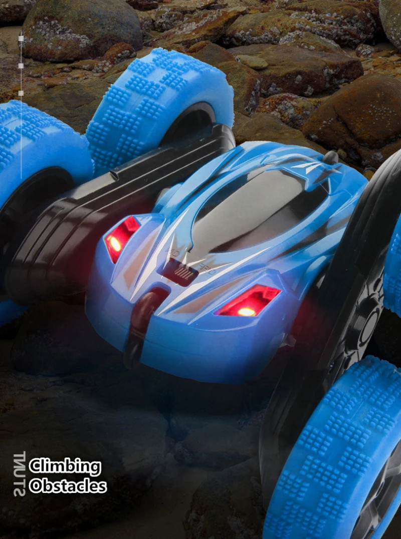 Внешнее Беспроводное управление двойной боковой трюк внедорожный RC Автомобиль 2,4G 360 градусов рулон высокая скорость вождения дистанционное управление Игрушечная модель автомобиля
